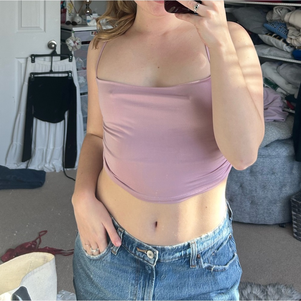 Urban Outfitters Pink Drapey Top